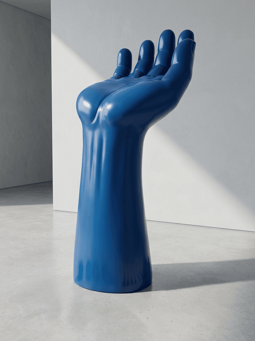 Hand Decore fiber Statue alternate view