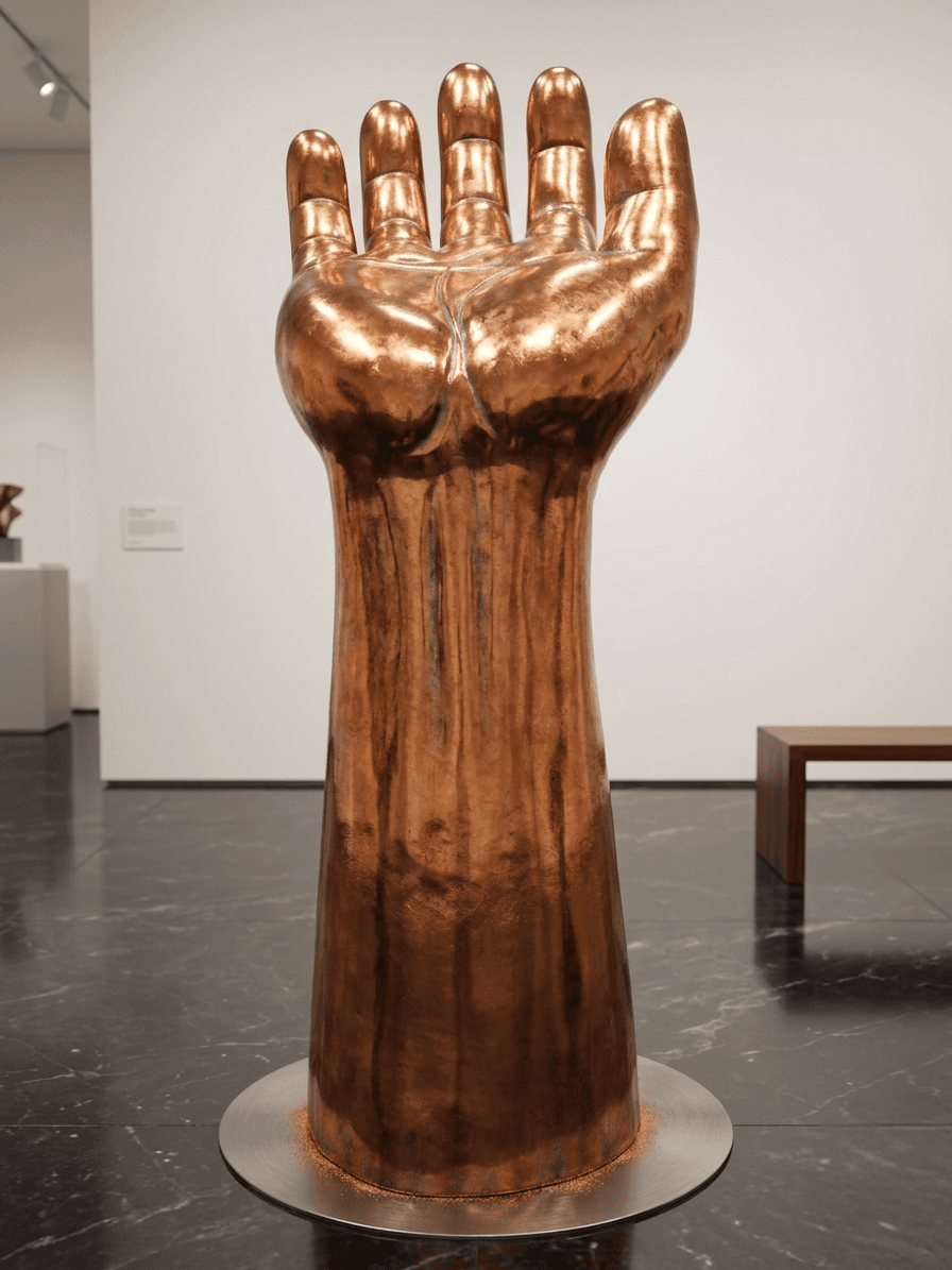 Hand Decore matel Statue