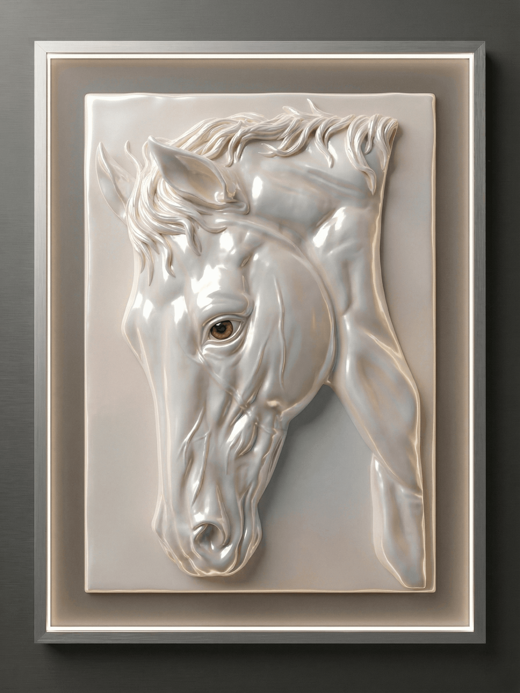 Horse 3D Relief Mural Wall Art