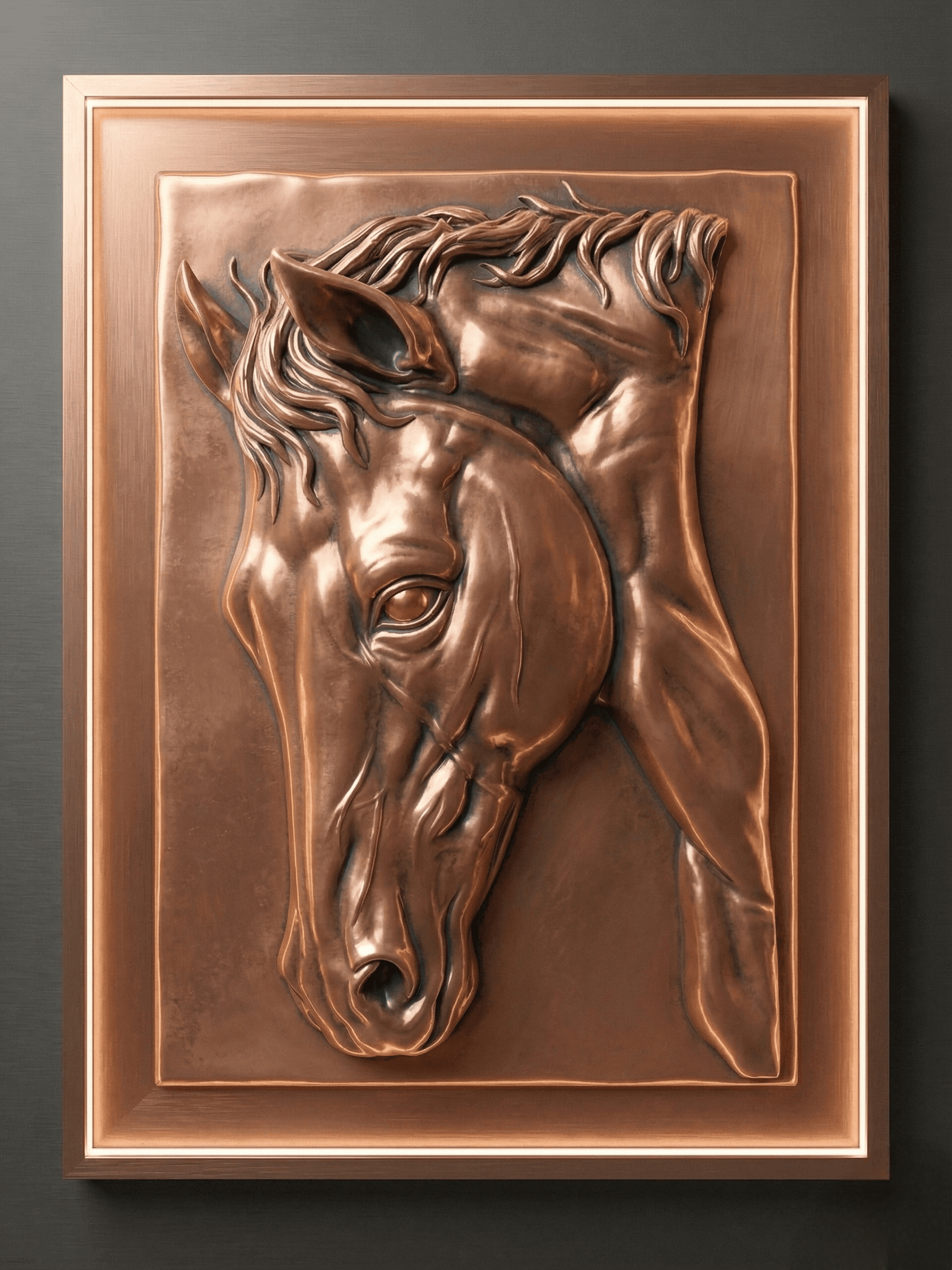 Horse 3D Relief Mural Wall Art alternate view